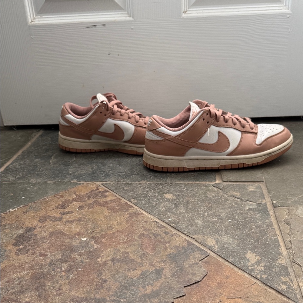 Nike Women's Tan and White Sneakers